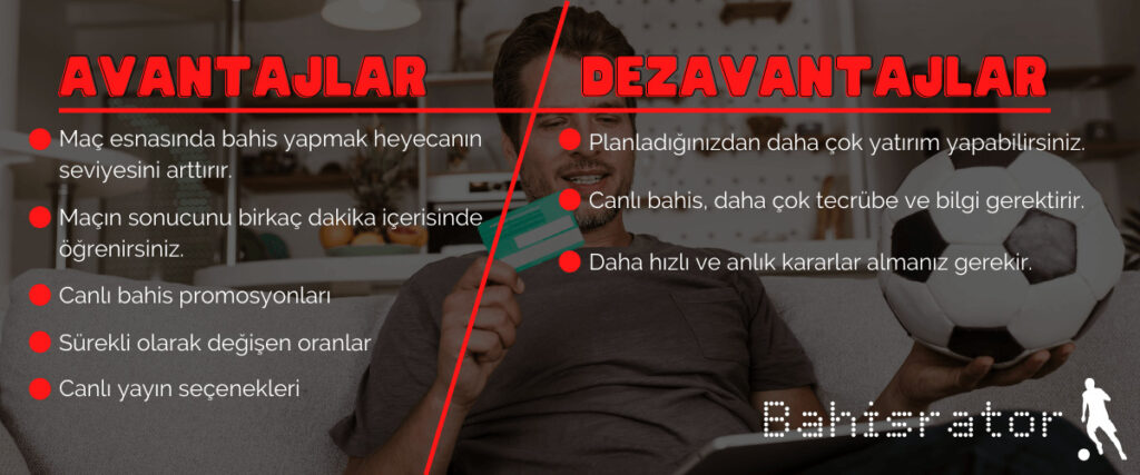 Canlı bahis avantajlar ve dezavantajlar