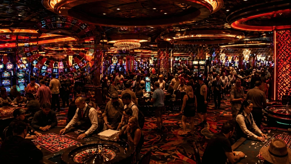 Saat ve pencere olmayan casino ortamı, psikolojik tasarım